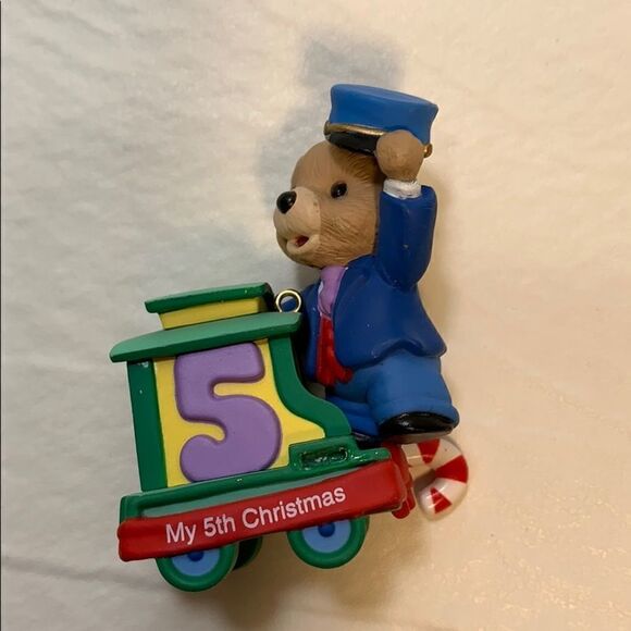 Hallmark Other - My 5th Christmas 2005 Hallmark Candy Cane Collectable Christmas Ornament Bear